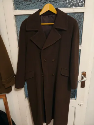 Abrigo largo marrón chocolate