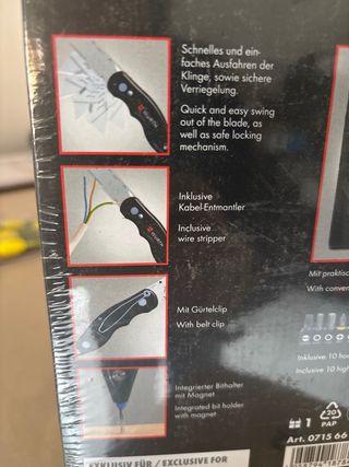 Coltello Wurth Trapezio con 10 inserti