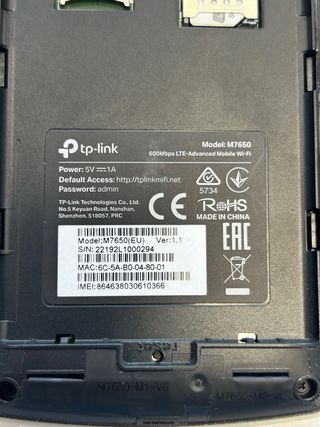 TP-Link M7650 4G+ LTE-Advanced Mobile Wi-Fi