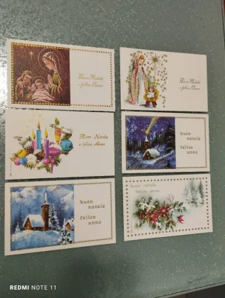 Lotto 6 cartoline natalizie vintage
