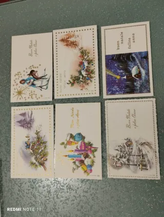 Lotto 6 cartoline natalizie vintage