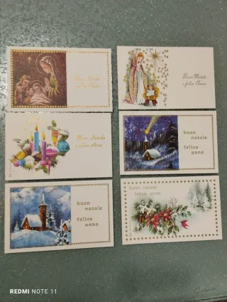 Lotto 6 cartoline natalizie vintage