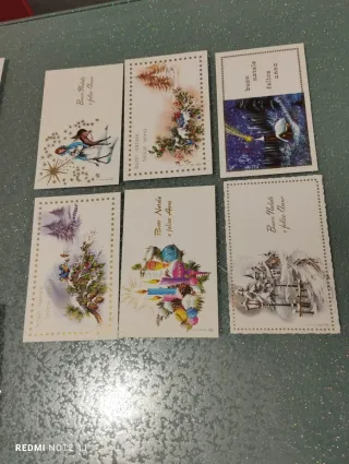 Lotto 6 cartoline natalizie vintage