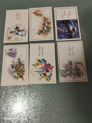 Lotto 6 cartoline natalizie vintage