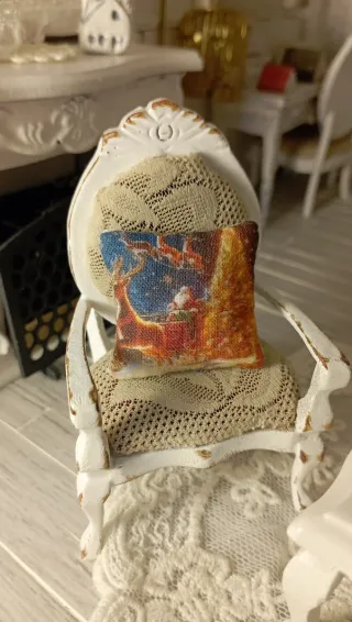 Cuscino Natale miniatura Dollhouse 1:12