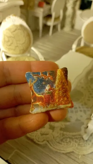 Cuscino Natale miniatura Dollhouse 1:12