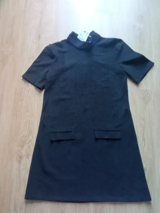 Vestido Zara gris oscuro Talla M