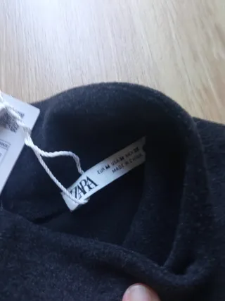 Vestido Zara gris oscuro Talla M