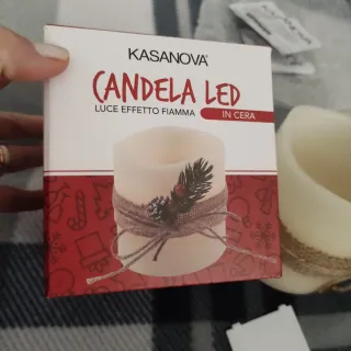 Candela LED Kasanova in cera effetto fiamma