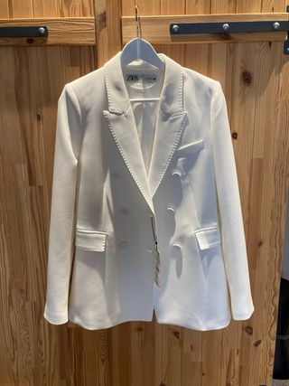 Blazer Zara Edición Limitada Blanco Talla M