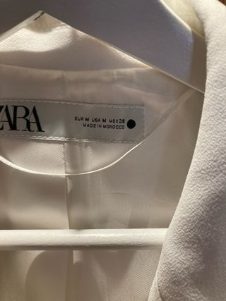 Blazer Zara Edición Limitada Blanco Talla M