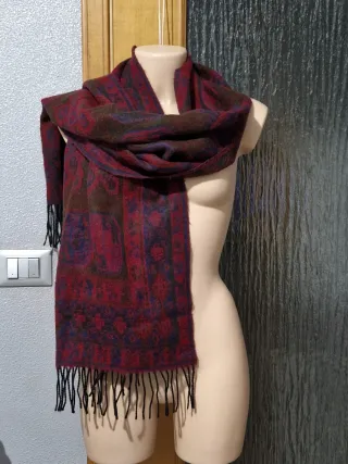 Maxi sciarpa invernale a fantasia