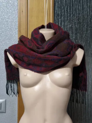 Maxi sciarpa invernale a fantasia