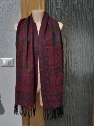 Maxi sciarpa invernale a fantasia