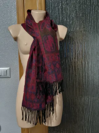 Maxi sciarpa invernale a fantasia