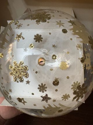 Sfera natalizia in vetro soffiato dorata