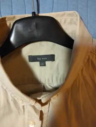 Lote 5 Camisas Manga Corta Hombre Beige