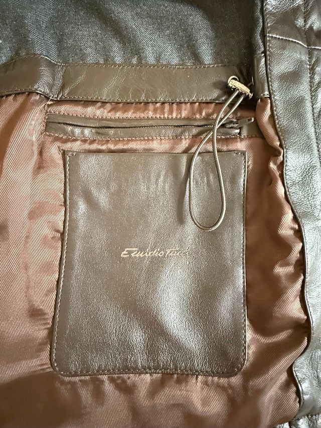 Abrigo Piel Cordero Marrón Talla 54