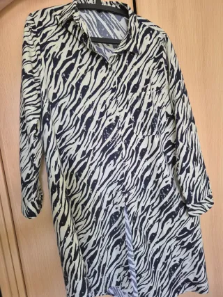 Vestido Obu TM estampado cebra