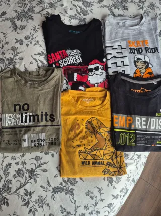 Lote 5 Camisetas Niño 10/11 años