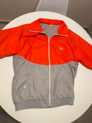 Chaqueta Adidas Vintage Roja y Gris