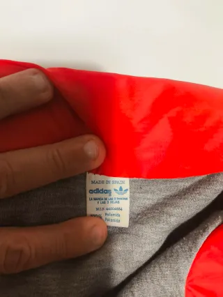 Chaqueta Adidas Vintage Roja y Gris