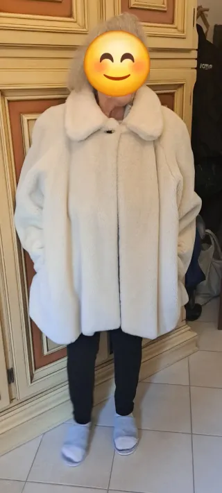 Pelliccia sintetica panna