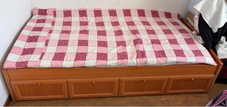 Cama individual de 90 con 4 cajones