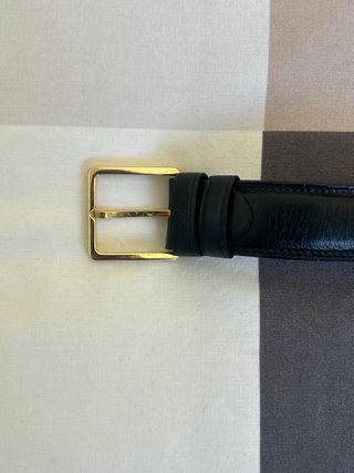 Cintura Evidence nera con fibbia oro