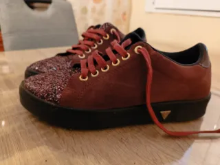 Zapatillas Porronet Talla 39 Glitter Burdeos