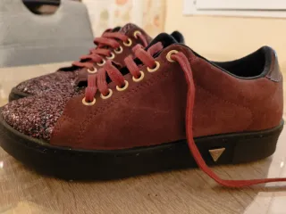 Zapatillas Porronet Talla 39 Glitter Burdeos