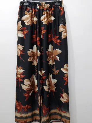 Pantaloni donna fantasia floreale