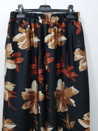 Pantaloni donna fantasia floreale