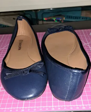 Manoletinas azules con lazo