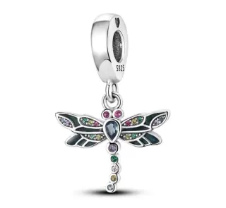 Charm Libélula Plata 925 Pulsera Pandora o collar