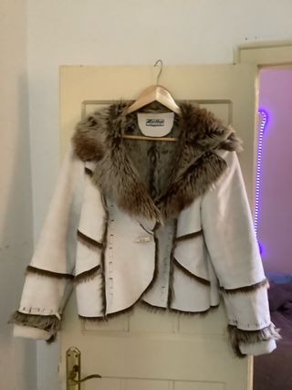 Chaqueta Zella blanca y marrón