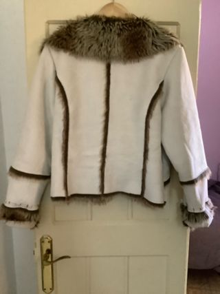 Chaqueta Zella blanca y marrón