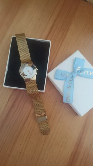 Reloj Christin Lars Dorado Malla Metálica