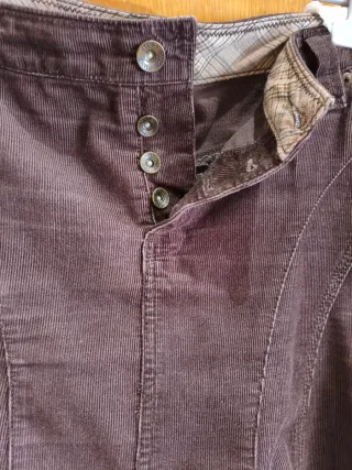 Falda de pana Mango marrón chocolate