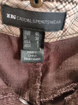 Falda de pana Mango marrón chocolate