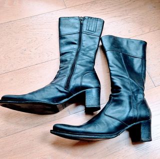 Stivali Nero Giardini Pelle Nera Tg 37