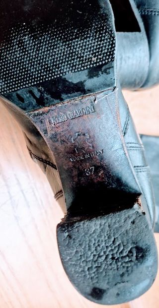 Stivali Nero Giardini Pelle Nera Tg 37