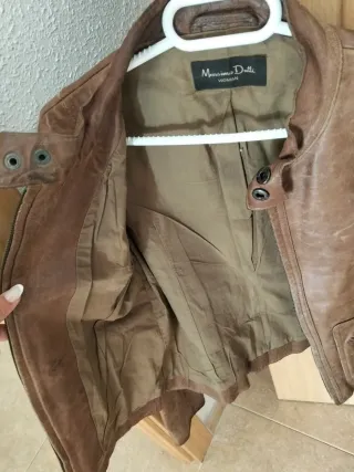 Chaqueta Piel Massimo Dutti Marrón