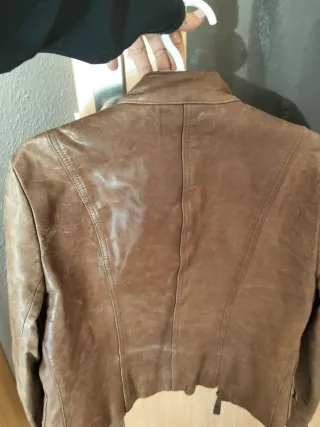 Chaqueta Piel Massimo Dutti Marrón