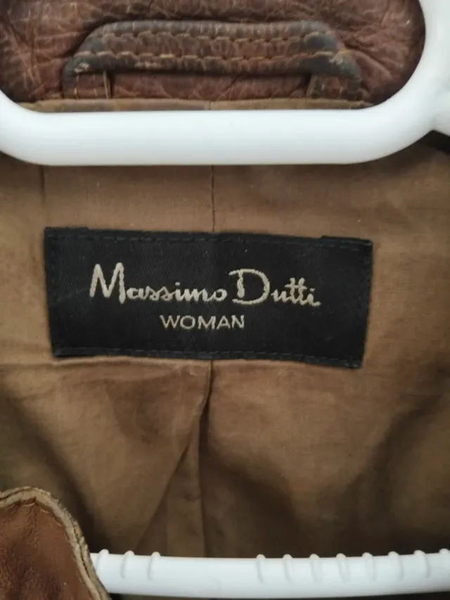 Chaqueta Piel Massimo Dutti Marrón