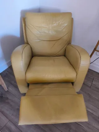 Poltrona Relax in Pelle 2 in 1 (Reclinabile/Dondola)