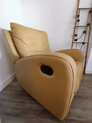 Poltrona Relax in Pelle 2 in 1 (Reclinabile/Dondola)