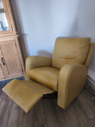 Poltrona Relax in Pelle 2 in 1 (Reclinabile/Dondola)