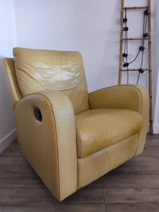 Poltrona Relax in Pelle 2 in 1 (Reclinabile/Dondola)