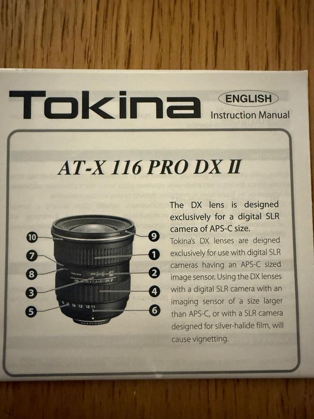 Obiettivo Tokina AT-X 116 Pro DX II